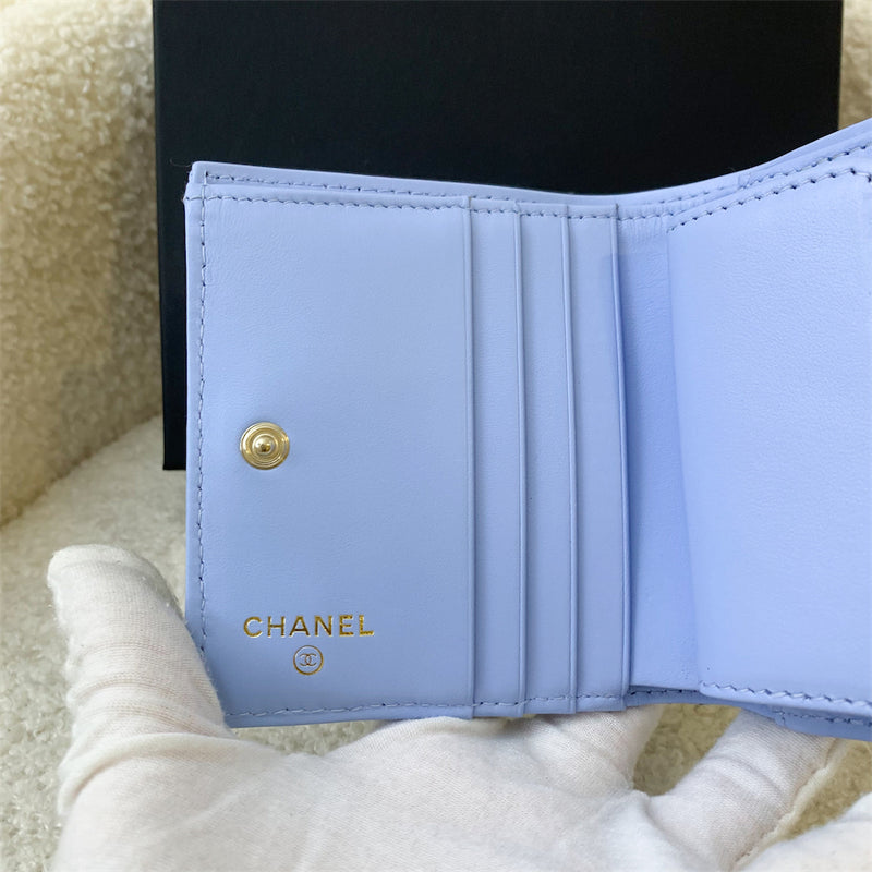 Chanel Bifold Compact Wallet in 23S Blue Caviar LGHW