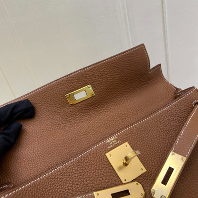 Hermes Kelly 28 in Gold Togo Leather and GHW
