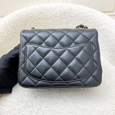 Chanel Classic Square Mini Flap in Black Lambskin and LGHW (Model: A35200)