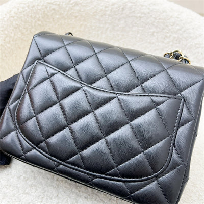 Chanel Classic Square Mini Flap in Black Lambskin and LGHW (Model: A35200)