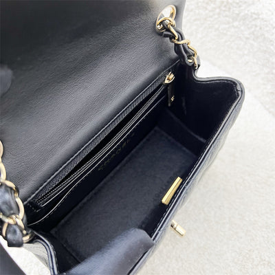 Chanel Classic Square Mini Flap in Black Lambskin and LGHW (Model: A35200)