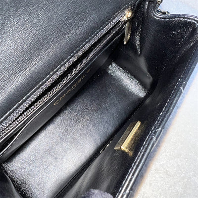 Chanel Classic Square Mini Flap in Black Lambskin and LGHW (Model: A35200)