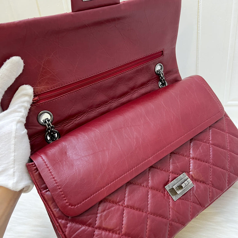 Chanel 2.55 Reissue 227 Maxi Flap in Red Distressed Calfskin and RHW