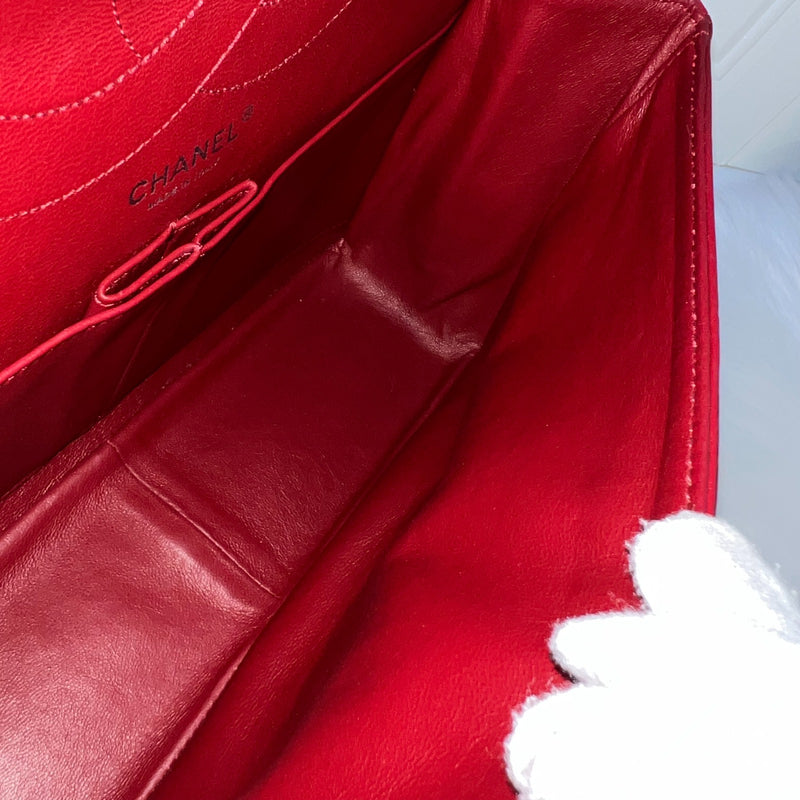 Chanel 2.55 Reissue 227 Maxi Flap in Red Distressed Calfskin and RHW