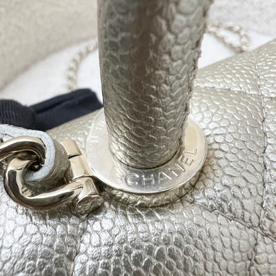 Chanel Micro Coco Handle Flap Bag in 25K Metallic Gold Caviar and LGHW (Model: AP4244)