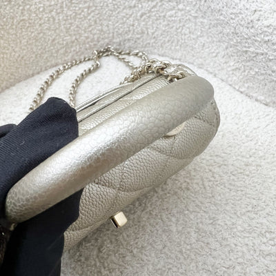 Chanel Micro Coco Handle Flap Bag in 25K Metallic Gold Caviar and LGHW (Model: AP4244)