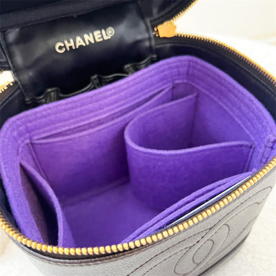 Chanel Vintage Vanity Case in Dark Brown Caviar GHW