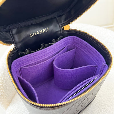 Chanel Vintage Vanity Case in Dark Brown Caviar GHW