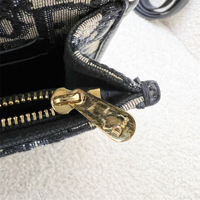 Dior 2-in-1 30 Montaigne Pouch / Wallet on Chain WOC in Navy Oblique Canvas GHW (Model: S2086UTZQ, Colour: M928)