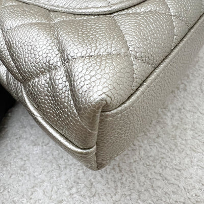 Chanel Micro Coco Handle Flap Bag in 25K Metallic Gold Caviar and LGHW (Model: AP4244)