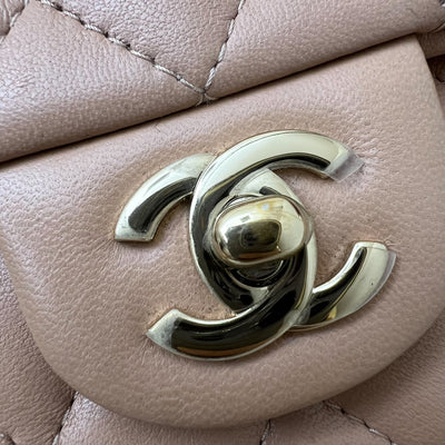 Chanel Classic Mini Rectangle in Nude Beige Lambskin and LGHW (Model: A69900)