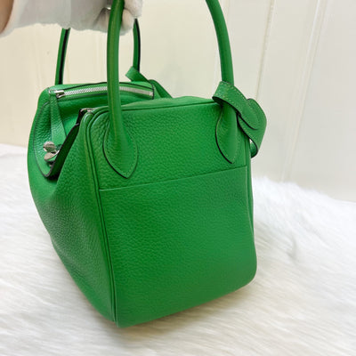 Hermes Lindy 30 in Bambou Green Clemence Leather and PHW