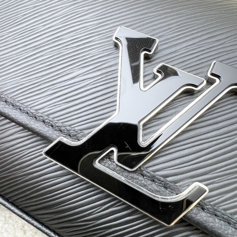 LV Buci Flap Bag in Black Epi Leather and SHW (Model: M59386)