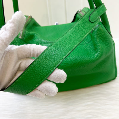 Hermes Lindy 30 in Bambou Green Clemence Leather and PHW