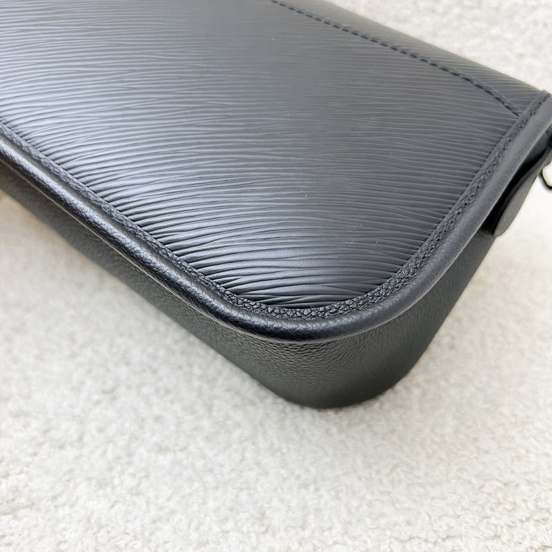 LV Buci Flap Bag in Black Epi Leather and SHW (Model: M59386)