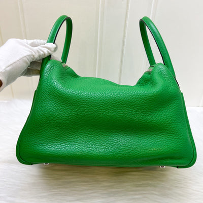 Hermes Lindy 30 in Bambou Green Clemence Leather and PHW