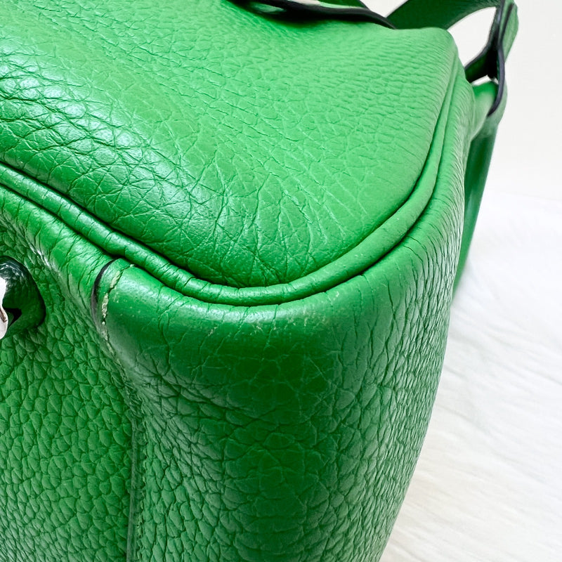 Hermes Lindy 30 in Bambou Green Clemence Leather and PHW