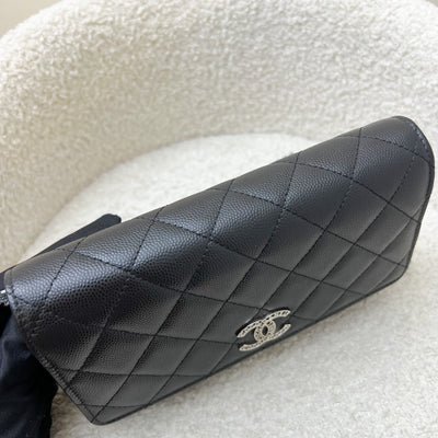 Chanel 25P Wallet on Chain WOC in Black Caviar and SHW (Model: AP3825)