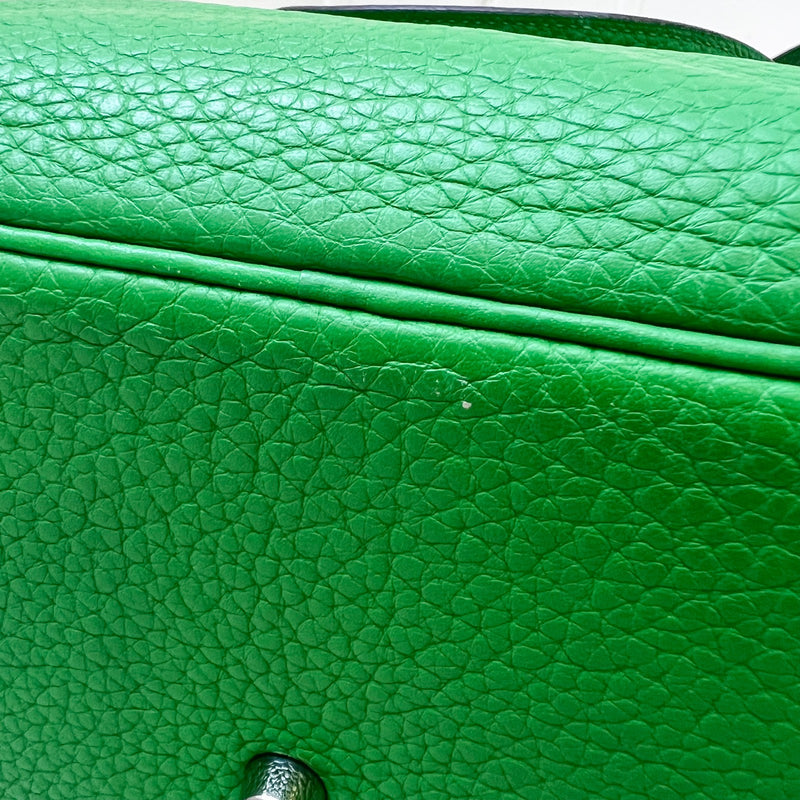 Hermes Lindy 30 in Bambou Green Clemence Leather and PHW