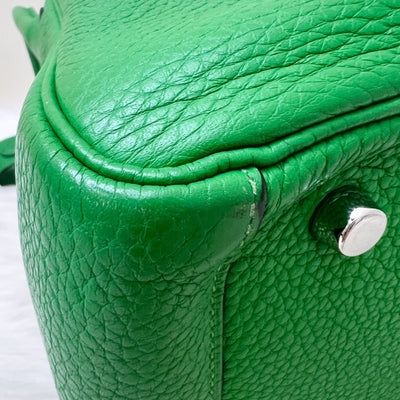 Hermes Lindy 30 in Bambou Green Clemence Leather and PHW