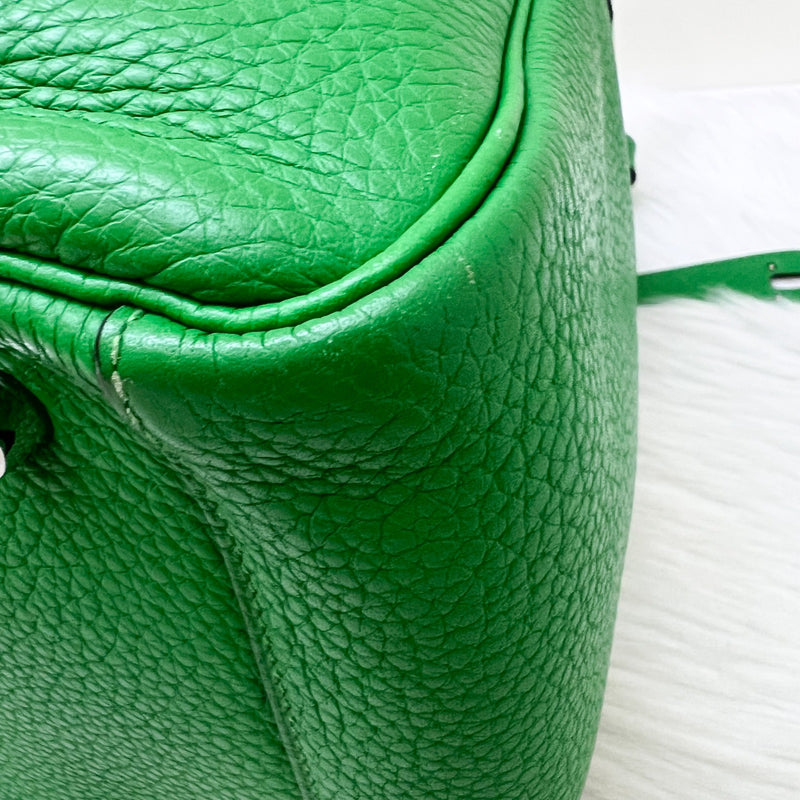 Hermes Lindy 30 in Bambou Green Clemence Leather and PHW