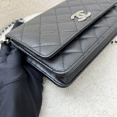 Chanel 25P Wallet on Chain WOC in Black Caviar and SHW (Model: AP3825)