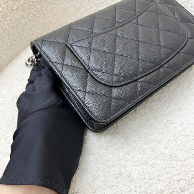 Chanel 25P Wallet on Chain WOC in Black Caviar and SHW (Model: AP3825)