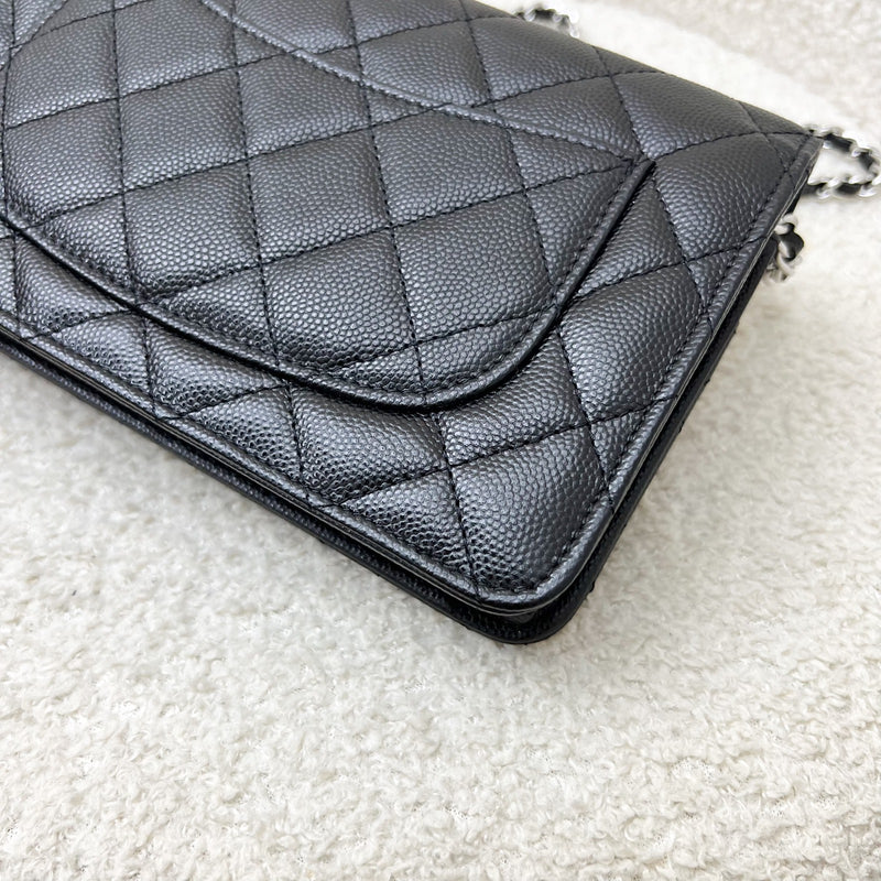 Chanel 25P Wallet on Chain WOC in Black Caviar and SHW (Model: AP3825)