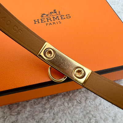 Hermes Rivale Mini Bracelet in Noir Black Swift Leather RGHW (T2)