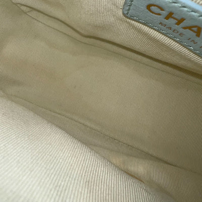 Chanel 21K Perfect Mini Flap Bag with Adjustable Chain in Iridescent Mint Caviar and AGHW (Model: AS2855)