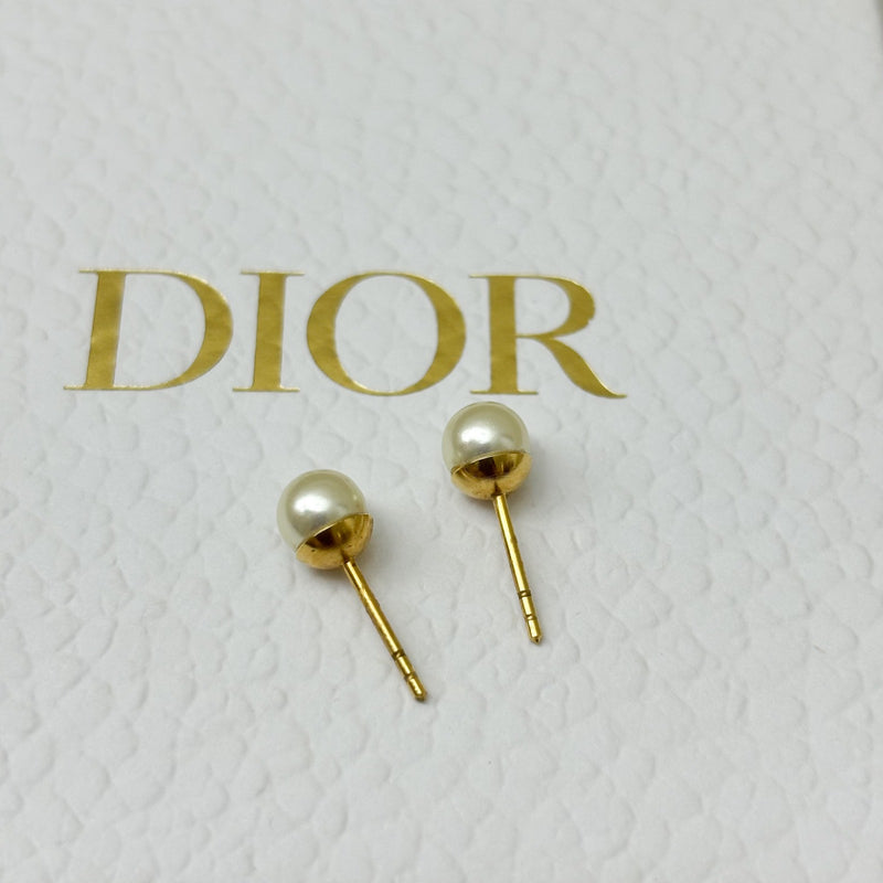 Dior Logo and Star Earrings with Pearls in GHW