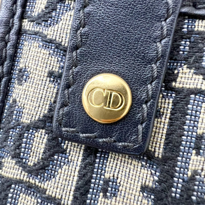 Dior 2-in-1 30 Montaigne Pouch / Wallet on Chain WOC in Navy Oblique Canvas GHW