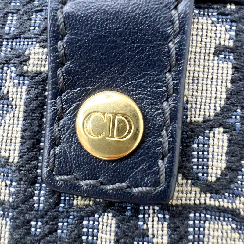 Dior 2-in-1 30 Montaigne Pouch / Wallet on Chain WOC in Navy Oblique Canvas GHW