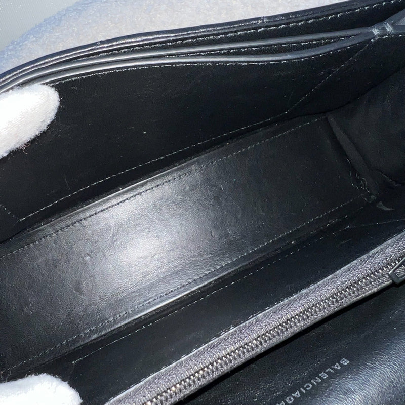 Balenciaga Crush Small Chain Bag in Quilted Black Crushed Calfskin and BHW