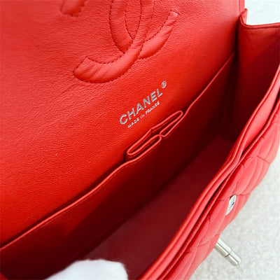 Chanel Medium Classic Flap CF in Red Lambskin and SHW