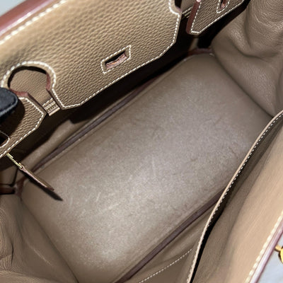 Hermes Birkin 30 in Etoupe Clemence Leather and GHW