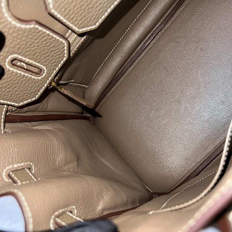 Hermes Birkin 30 in Etoupe Clemence Leather and GHW