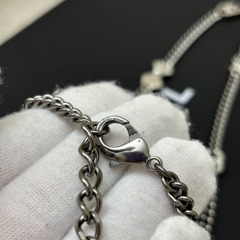 Chanel Chain Belt with CC Logo, Clover and Ribbon Charms in Gunmetal Hardware