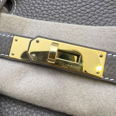 Hermes Birkin 30 in Etoupe Clemence Leather and GHW