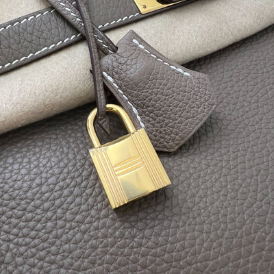 Hermes Birkin 30 in Etoupe Clemence Leather and GHW