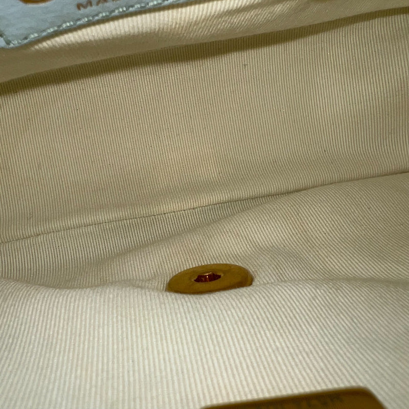 Chanel 21K Perfect Mini Flap Bag with Adjustable Chain in Iridescent Mint Caviar and AGHW (Model: AS2855)