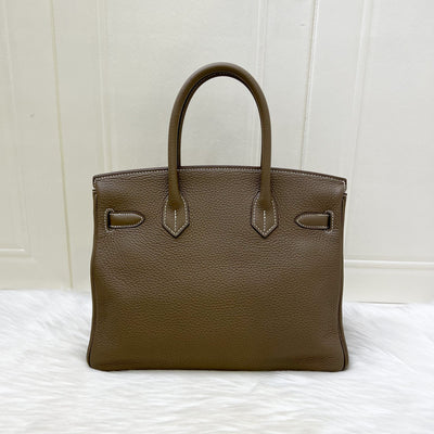 Hermes Birkin 30 in Etoupe Clemence Leather and GHW