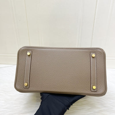 Hermes Birkin 30 in Etoupe Clemence Leather and GHW