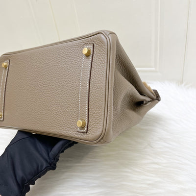 Hermes Birkin 30 in Etoupe Clemence Leather and GHW