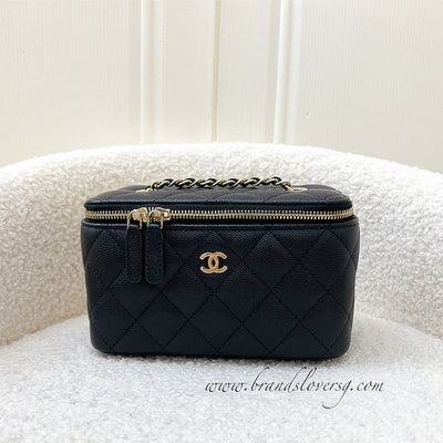 Chanel 20P / 22C Small Vanity in Black Caviar and LGHW