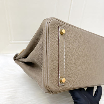 Hermes Birkin 30 in Etoupe Clemence Leather and GHW
