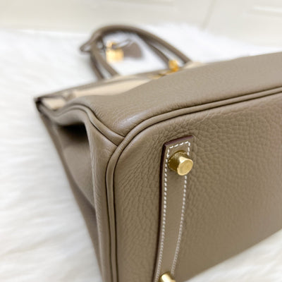 Hermes Birkin 30 in Etoupe Clemence Leather and GHW