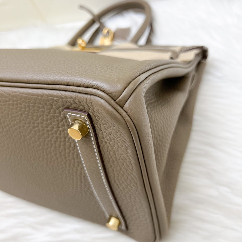Hermes Birkin 30 in Etoupe Clemence Leather and GHW