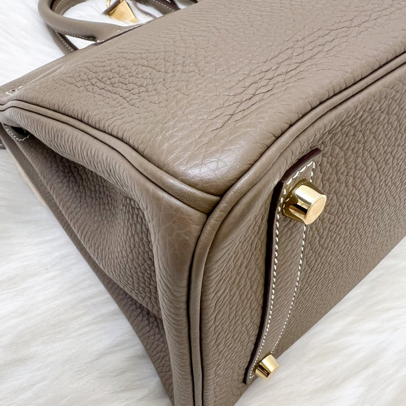 Hermes Birkin 30 in Etoupe Clemence Leather and GHW