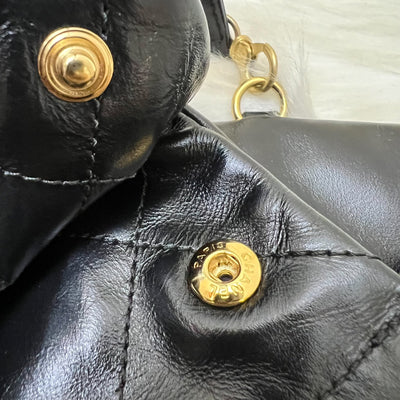 [Local Set - May 2024] Chanel 22 Small Hobo Bag in Black Shiny Calfskin and AGHW